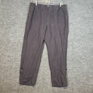 J.Jill Pants Womens Large Gray Linen Tapered Stretch Waist Pull On Chino
